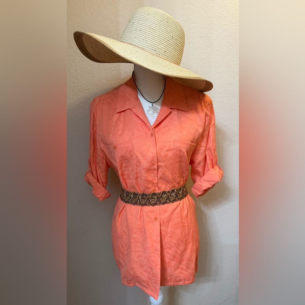 Tommy Bahama Button Up Coral Shirt
